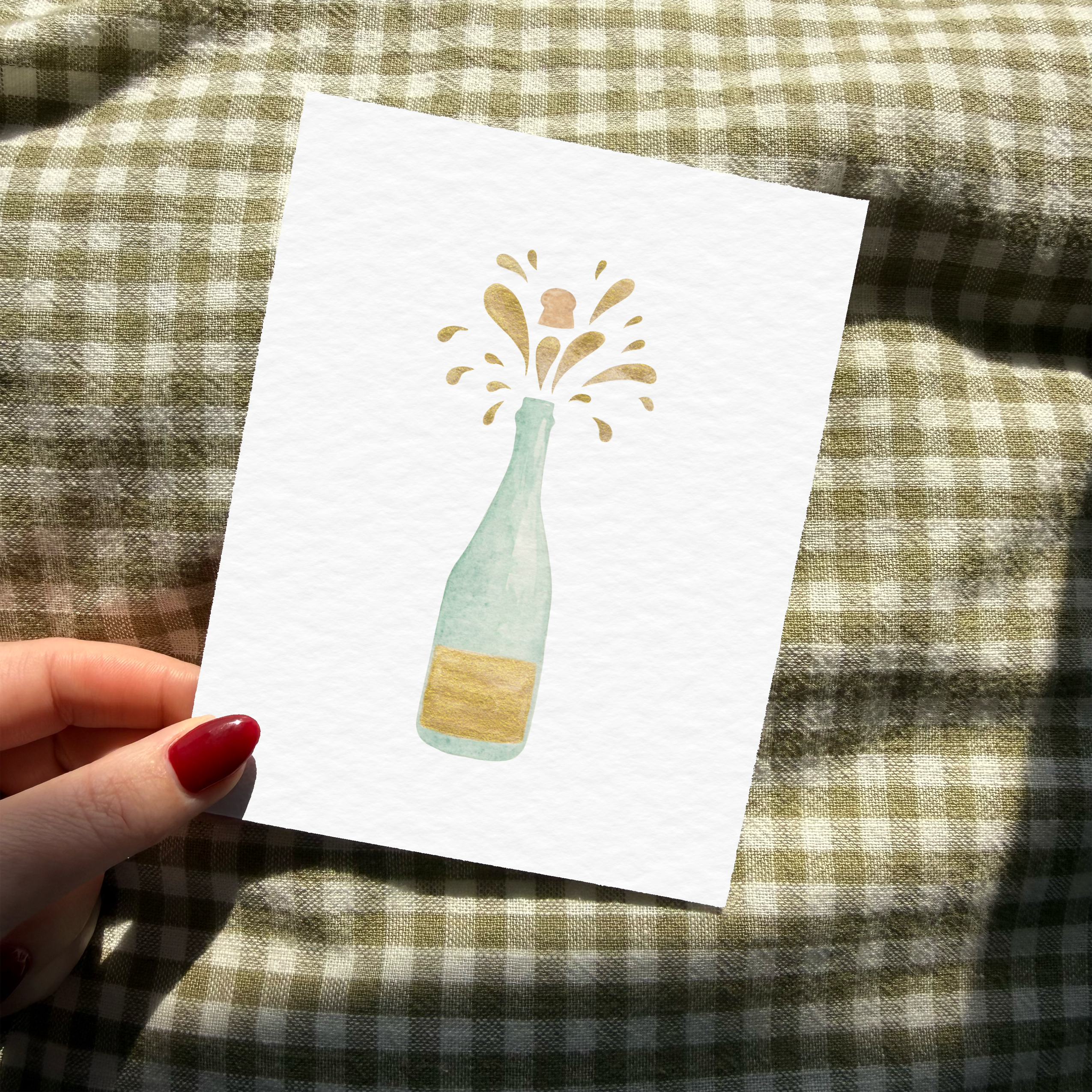 Champagne Pop Card