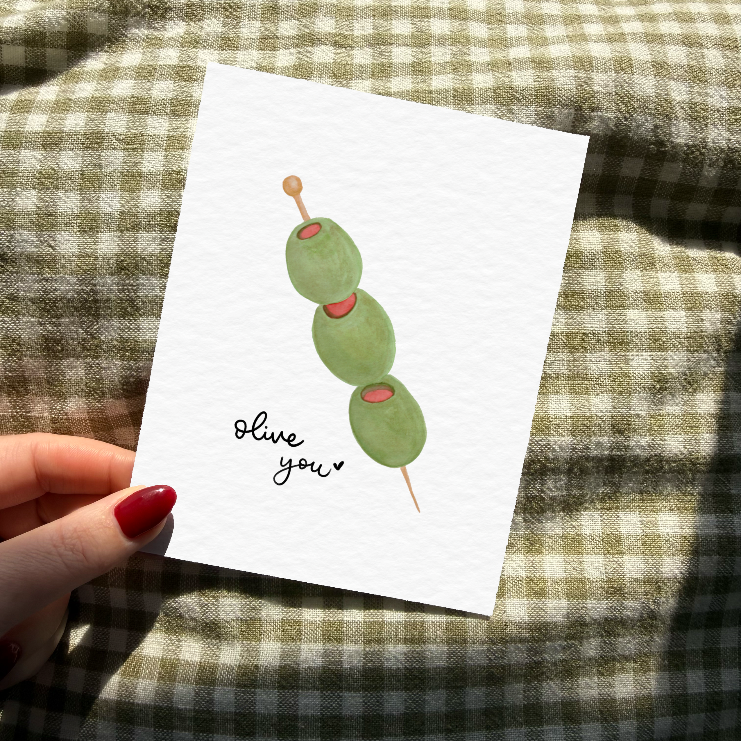 Olive You Card
